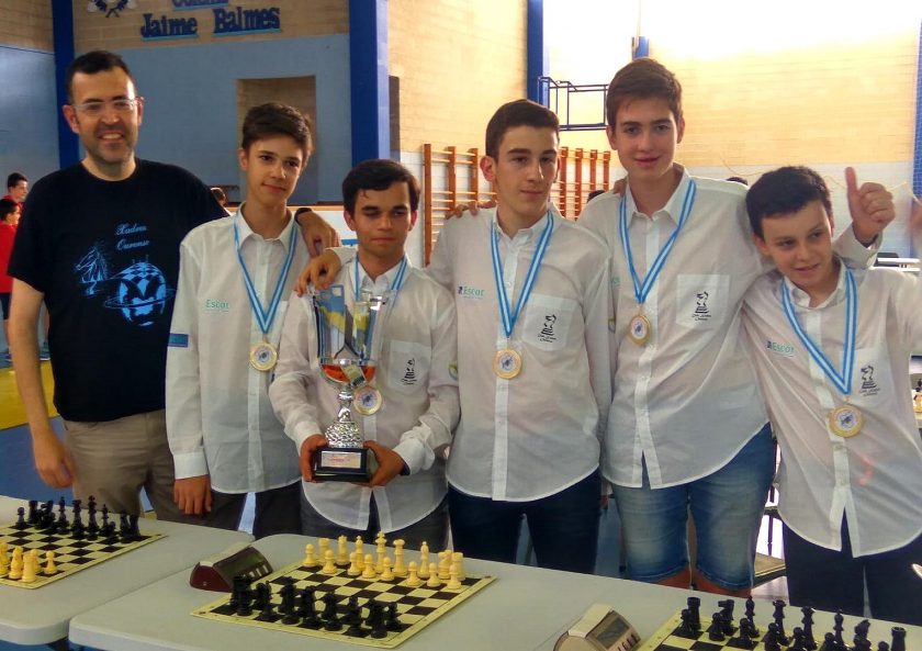 Xadrez Ourense Cadete. Campeón Copa Galicia Equipos 2019.